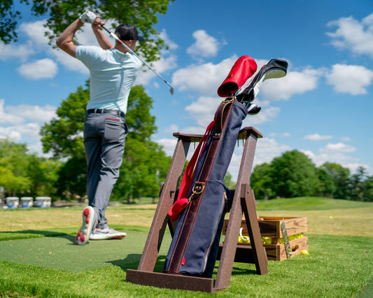 The Weekender Nelson Hill Leather Golf Bag